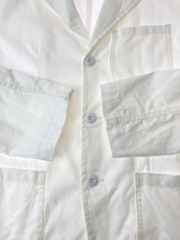 【中古品】【メンズ】 CALIFORNIA BRAND カリフォルニアブランド COTTON TAILORED JACKET コットン テーラードジャケット アウター 146-240808-yn-13-min サイズ：S カラー：ホワイト 万代Net店