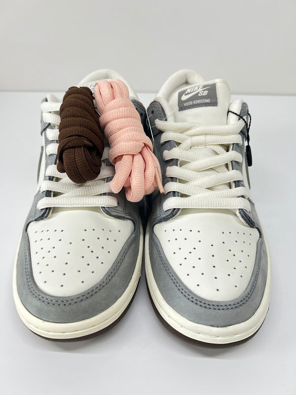 【中古美品】【メンズ】 NIKE SB ナイキ スケートボーディング × YUTO HORIGOME 堀米雄斗 別注 コラボ DUNK LOW PRO QS FQ1180-001 ダンク ロー プロ クイックストライク スニーカー 靴 160-260725-kk-11-hon カラー：WOLF GREY/IRON GREY-SAIL 万代Net店