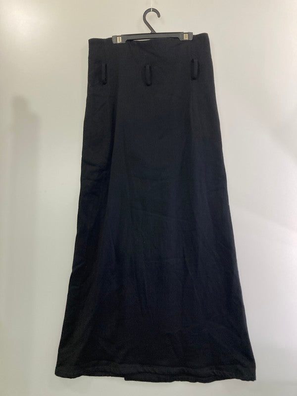 【中古品】【レディース】 Y's ワイズ YI-S05-002 97AW COTTON LAINE WOOL LONG SKIRT コットン ラムウール ロングスカート ボトムス 171-240813-me-16-min サイズ：FREE カラー：ブラック 万代Net店