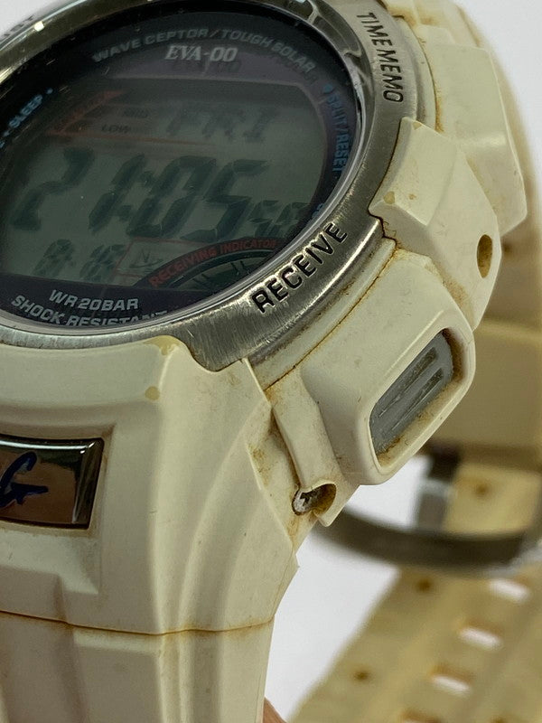 【LIFTる。景品】【中古品】【メンズ】 CASIO カシオ G-SHOCK GW-300FJREI-7JR ジーショック 新世紀エヴァンゲリオン デジタル 腕時計 196-240821-yn-04-min カラー：ホワイト 万代Net店