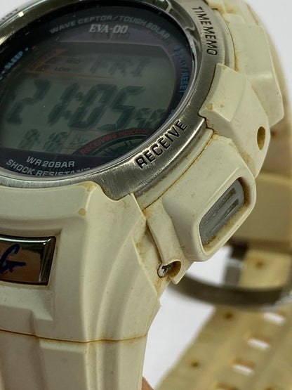 【LIFTる。景品】【中古品】【メンズ】 CASIO カシオ G-SHOCK GW-300FJREI-7JR ジーショック 新世紀エヴァンゲリオン デジタル 腕時計 196-240821-yn-04-min カラー：ホワイト 万代Net店