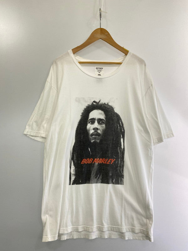 【中古品】【メンズ】 WACKO MARIA ワコマリア STANDARD CREW NECK T-SHIRT(TYPE 2) ワコマリアBOB MARLEY ボブ・マーリー スタンダード クルーネックTシャツ メンズ  半袖シャツ 142-240815-em-5-min サイズ：XXL カラー：WHITE 万代Net店