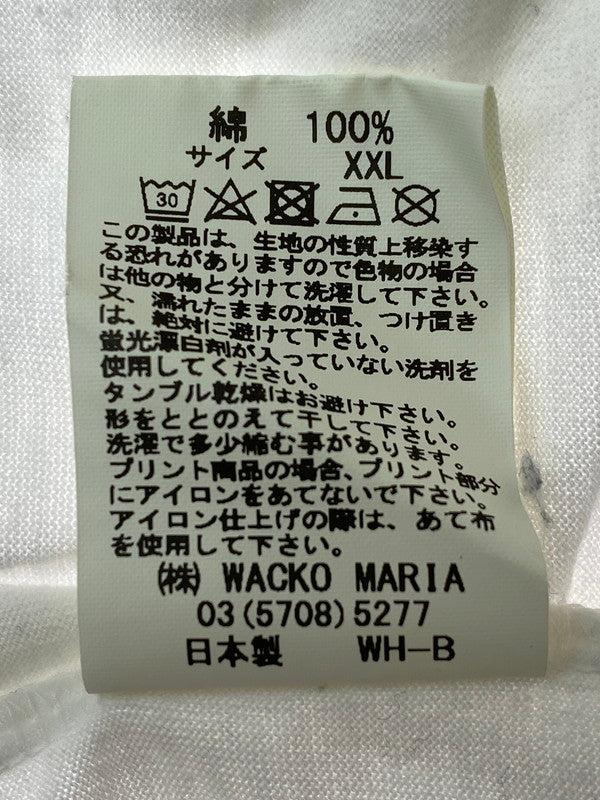 【中古品】【メンズ】 WACKO MARIA ワコマリア STANDARD CREW NECK T-SHIRT(TYPE 2) ワコマリアBOB MARLEY ボブ・マーリー スタンダード クルーネックTシャツ メンズ  半袖シャツ 142-240815-em-5-min サイズ：XXL カラー：WHITE 万代Net店