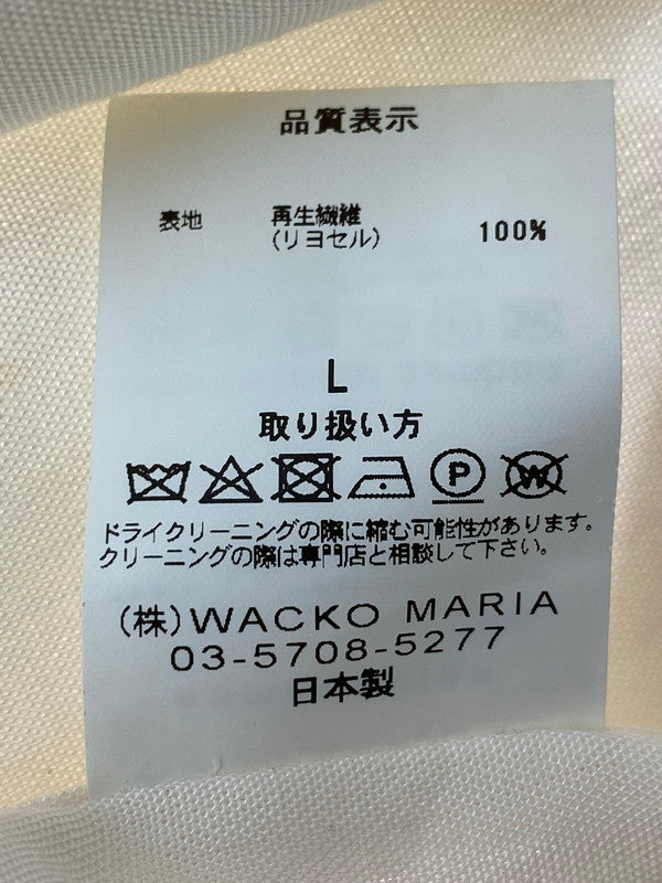 【中古品】【メンズ】 WACKO MARIA ワコマリア 24SS 50'S SHIRT S S(TYPE-1) 50'S半袖シャツ メンズ リヨセル 142-240815-em-8-min サイズ：L カラー：WHITE 万代Net店