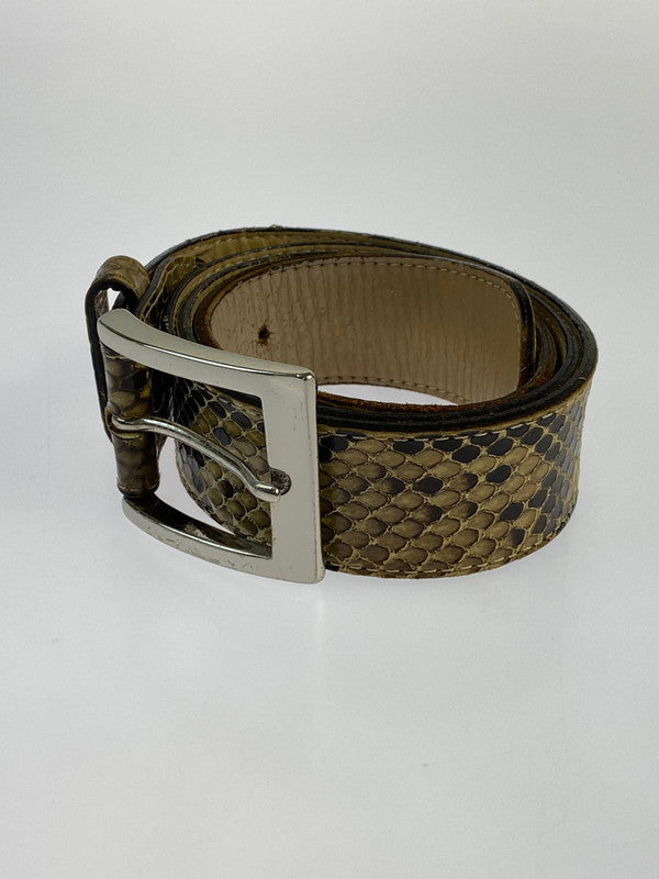 【LIFTる。景品】【中古品】【メンズ】 WACKOMARIA LEATHER BELT ワコマリア レザーベルト 205-240822-yn-03-min サイズ：34 カラー：ブラウン系 万代Net店