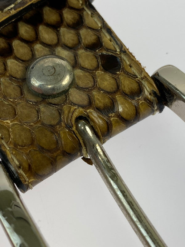 【LIFTる。景品】【中古品】【メンズ】 WACKOMARIA LEATHER BELT ワコマリア レザーベルト 205-240822-yn-03-min サイズ：34 カラー：ブラウン系 万代Net店