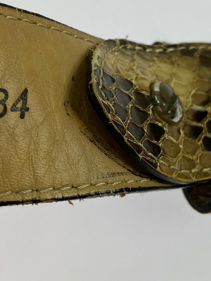 【LIFTる。景品】【中古品】【メンズ】 WACKOMARIA LEATHER BELT ワコマリア レザーベルト 205-240822-yn-03-min サイズ：34 カラー：ブラウン系 万代Net店