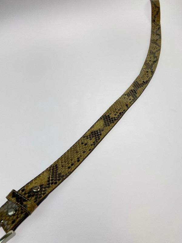 【LIFTる。景品】【中古品】【メンズ】 WACKOMARIA LEATHER BELT ワコマリア レザーベルト 205-240822-yn-03-min サイズ：34 カラー：ブラウン系 万代Net店