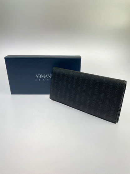 【中古品】【メンズ】 ARMANI JEANS アルマーニ・ジーンズ LONG WALLET  0725247 ロングウォレット 長財布 201-240821-yn-10-min カラー：ブラック 万代Net店