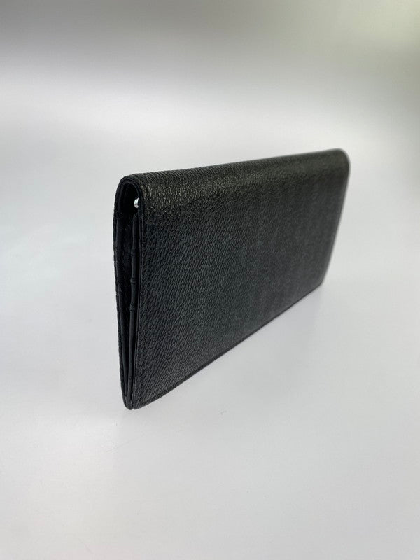 【中古品】【メンズ】 ARMANI JEANS アルマーニ・ジーンズ LONG WALLET  0725247 ロングウォレット 長財布 201-240821-yn-10-min カラー：ブラック 万代Net店