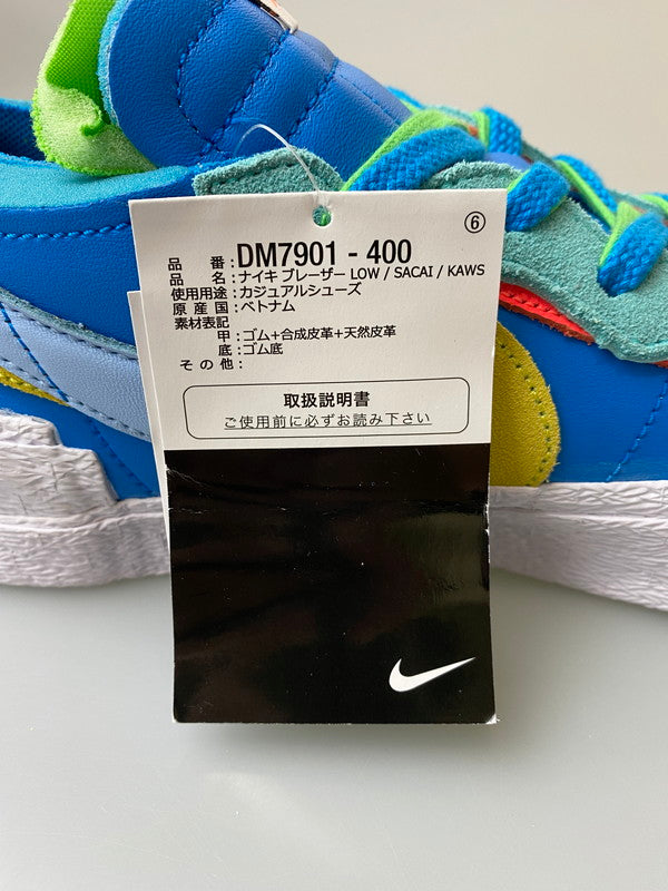 【中古美品】【メンズ】 NIKE ナイキ SACAI KAWS DM7901-400 BLAZER LOW SNEAKER ブレザー スニーカー シューズ 靴 160-240818-ab-5-min サイズ：26cm カラー：NEPTUNE BLUE/BLUECAP-WHITE 万代Net店