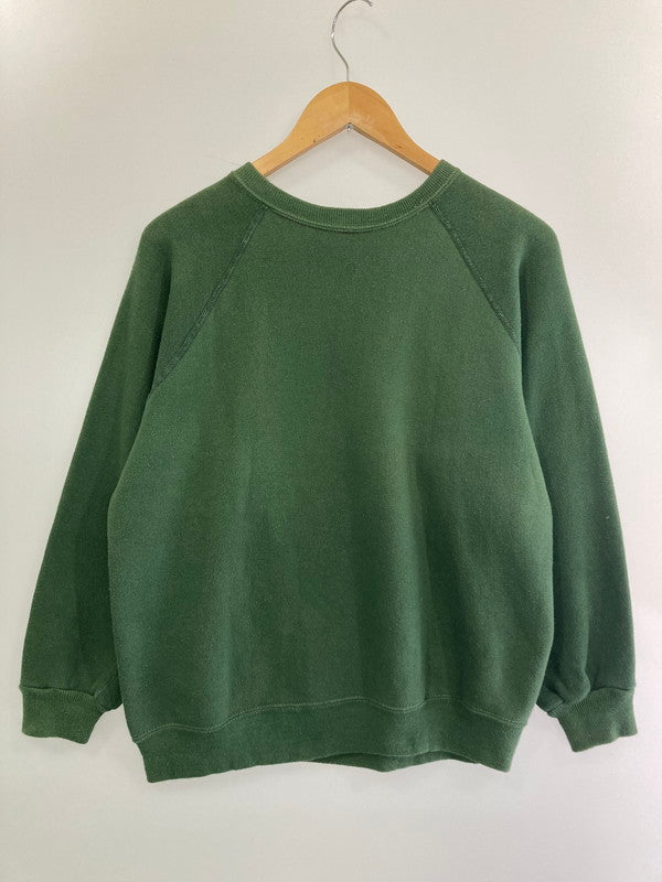 【中古品】【メンズ】  VINTAGE ヴィンテージ 60-70S SOLID RAGLAN SWEATSHIRT GREEN ソリッド ラグランスウェットシャツ グリーン メンズ 長袖トップス 146-240822-em-12-min カラー：グリーン 万代Net店