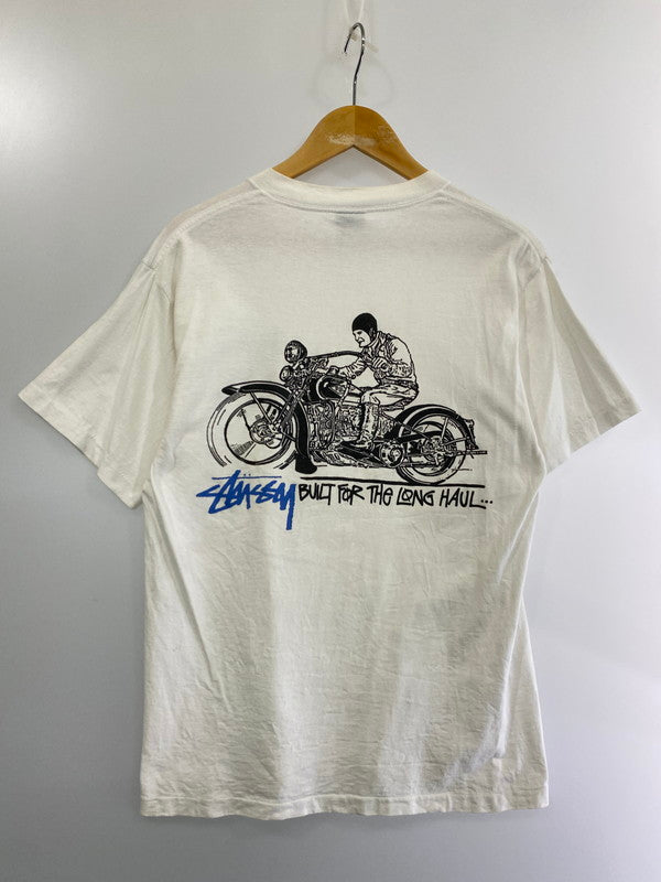 【中古品】【メンズ】 STUSSY ステューシー 90’S BUILT FOR THE LONG HAUL TEE 90年代 Tシャツ トップス 142-240819-jt-12-min サイズ：M カラー：ホワイト 万代Net店