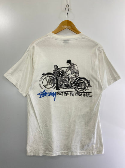 【中古品】【メンズ】 STUSSY ステューシー 90’S BUILT FOR THE LONG HAUL TEE 90年代 Tシャツ トップス  142-240819-jt-12-min サイズ：M カラー：ホワイト 万代Net店