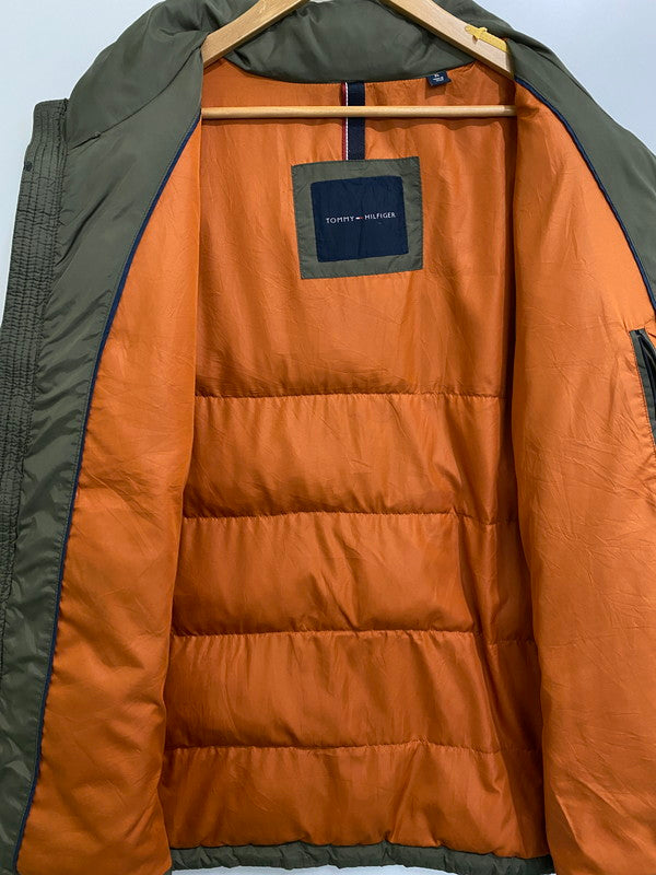 【中古品】【メンズ】 TOMMY HILFIGER トミーヒルフィガー DOWN JACKET ダウンジャケット アウター 長袖 146-240829-ma-18-min サイズ：XL カラー：オリーブ 万代Net店