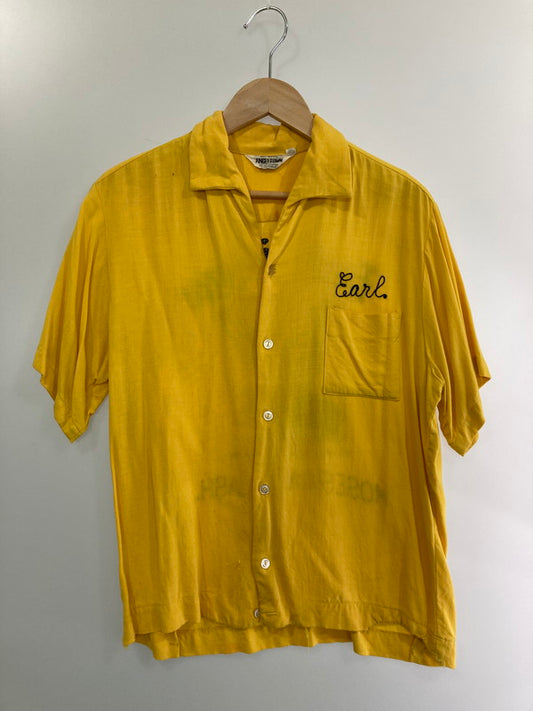 【中古品】【メンズ】  ANGELTOWN エンジェルタウン 60S CHAIN STITCH SS BOWLING SHIRT チェーンステッチ ボウリングシャツ 半袖Tシャツ メンズ 146-240822-em-11-min サイズ：M カラー：マスタードイエロー 万代Net店