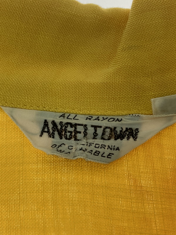 【中古品】【メンズ】  ANGELTOWN エンジェルタウン 60S CHAIN STITCH SS BOWLING SHIRT チェーンステッチ ボウリングシャツ 半袖Tシャツ メンズ 146-240822-em-11-min サイズ：M カラー：マスタードイエロー 万代Net店