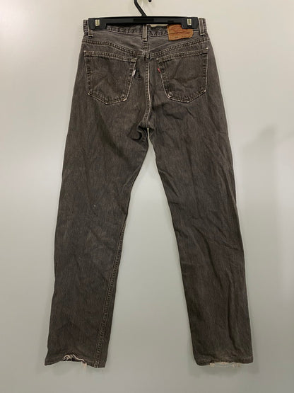 【中古品】【メンズ】 Levi's リーバイス 501-0658 90’S先染めBLACK DENIM PANT デニムパンツ ボトムス 157-240824-ks-13-min サイズ：32×36 カラー：グレー系 万代Net店