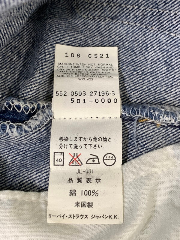 【中古品】【メンズ】 Levi's リーバイス 501 DENIM PANTS 501-0000 デニムパンツ 刻印552 USA製 93年5月製造 ボトムス 157-240828-yn-02-min サイズ：W29 L36 カラー：インディゴ 万代Net店