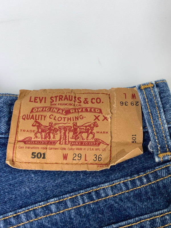 【中古品】【メンズ】 Levi's リーバイス 501 DENIM PANTS 501-0000 デニムパンツ 刻印552 USA製 93年5月製造 ボトムス 157-240828-yn-02-min サイズ：W29 L36 カラー：インディゴ 万代Net店