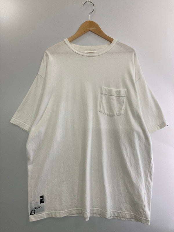 【中古品】【メンズ】 WTAPS ダブルタップス × SSZ COTTON.A.H.SSZ エス エス ジー コットン アオキ ハセガワ 212ATAZD-CSM01S トップス 半袖Tシャツ 142-240819-jt-23-min サイズ：03 カラー：ホワイト 白 万代Net店