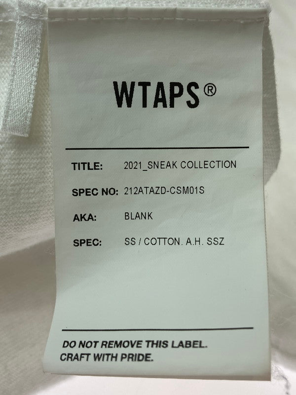 【中古品】【メンズ】 WTAPS ダブルタップス × SSZ COTTON.A.H.SSZ エス エス ジー コットン アオキ ハセガワ 212ATAZD-CSM01S トップス 半袖Tシャツ 142-240819-jt-23-min サイズ：03 カラー：ホワイト 白 万代Net店