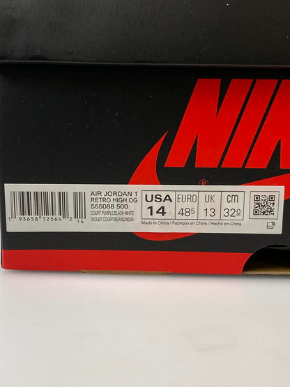 【中古品】【メンズ】 NIKE ナイキ AIR JORDAN 1 RETRO HIGH OG 555088-500 エア ジョーダン 1 レトロ ハイ スニーカー 靴 160-240819-yn-30-min サイズ：32.0cm US14 カラー：COURT PURPLE/BLACK-WHITE 万代Net店