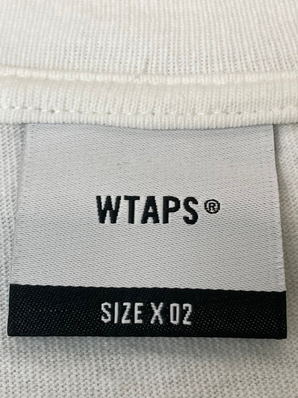 【中古品】【メンズ】 WTAPS ダブルタップス 23SS SS COTTON TEE 231ATDT-STM04S ショートスリーブ コットン Tシャツ 半袖Tシャツ トップス 142-240819-yn-06-min サイズ：02 カラー：ホワイト 万代Net店