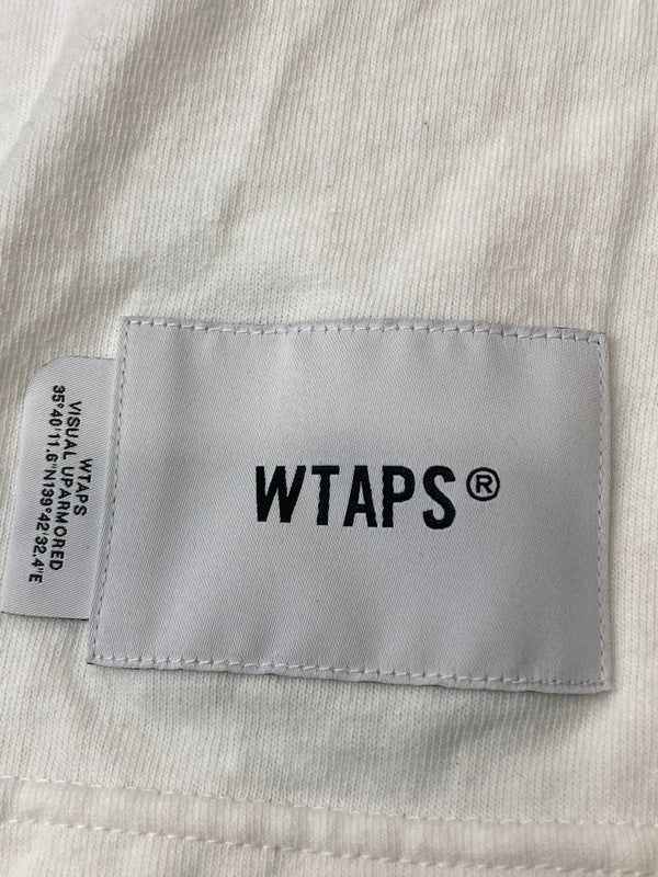 【中古品】【メンズ】 WTAPS ダブルタップス 23SS SS COTTON TEE 231ATDT-STM04S ショートスリーブ コットン Tシャツ 半袖Tシャツ トップス 142-240819-yn-06-min サイズ：02 カラー：ホワイト 万代Net店