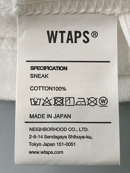 【中古品】【メンズ】 WTAPS ダブルタップス 23SS SS COTTON TEE 231ATDT-STM04S ショートスリーブ コットン Tシャツ 半袖Tシャツ トップス 142-240819-yn-06-min サイズ：02 カラー：ホワイト 万代Net店