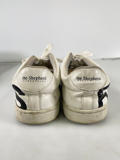 【中古品】【メンズ】  THE SHEPHERD UNDER COVER CHAOS LEATHER SNEAKER USQ9F01 ザ シェパード アンダーカバー レザー スニーカー 靴 162-240820-yn-13-min サイズ：L カラー：ホワイト 万代Net店