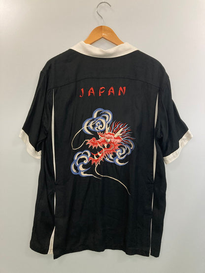 【中古品】【メンズ】  SUKA BOWLING SHIRT DRAGON HEAD TAILOR TOYO TT39102 テーラー東洋 スカ ボウリングシャツ ドラゴンヘッド 半袖シャツ トップス 145-240819-yn-10-min サイズ：L カラー：ブラック 万代Net店