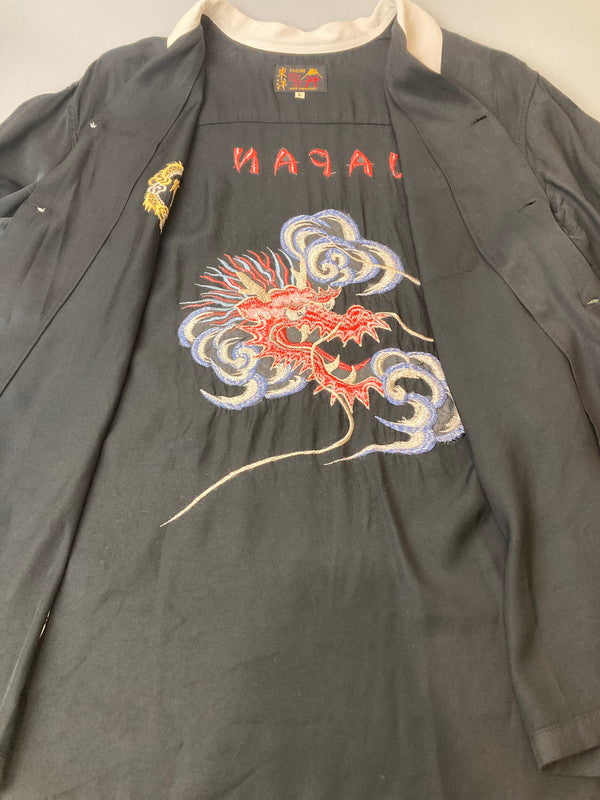 【中古品】【メンズ】  SUKA BOWLING SHIRT DRAGON HEAD TAILOR TOYO TT39102 テーラー東洋 スカ ボウリングシャツ ドラゴンヘッド 半袖シャツ トップス 145-240819-yn-10-min サイズ：L カラー：ブラック 万代Net店