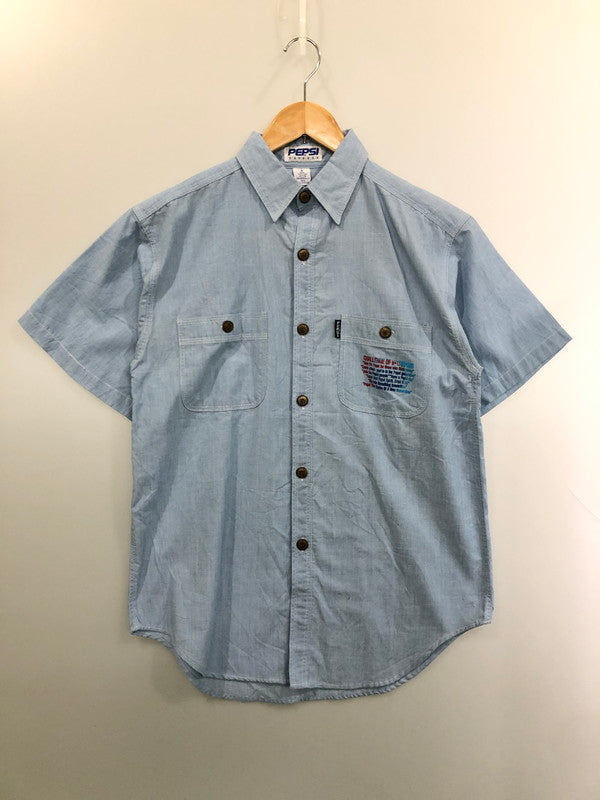 【中古品】【メンズ】 PEPSI EXPRESS ペプシ・エクスプレス 企業系 シャンブレーワークシャツ 146-260423-zi-19-min サイズ：S カラー：ライトブルー系 万代Net店