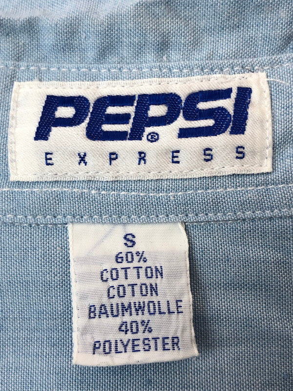 【中古品】【メンズ】 PEPSI EXPRESS ペプシ・エクスプレス 企業系 シャンブレーワークシャツ 146-260423-zi-19-min サイズ：S カラー：ライトブルー系 万代Net店