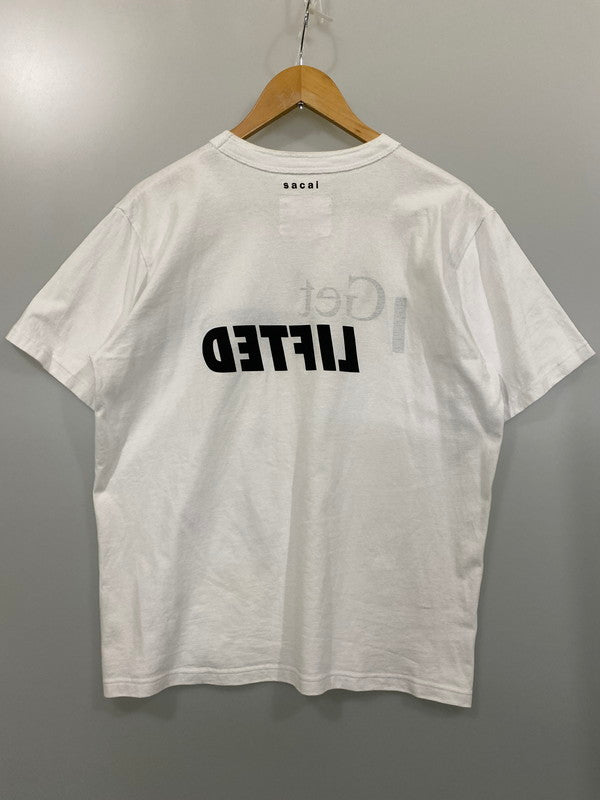 【中古品】【メンズ】 Sacai サカイ 22-0354S 20SS I GET LIFTED T-SHIRT 半袖Tシャツ トップス 140-240824-ks-03-min サイズ：3 カラー：ホワイト 万代Net店