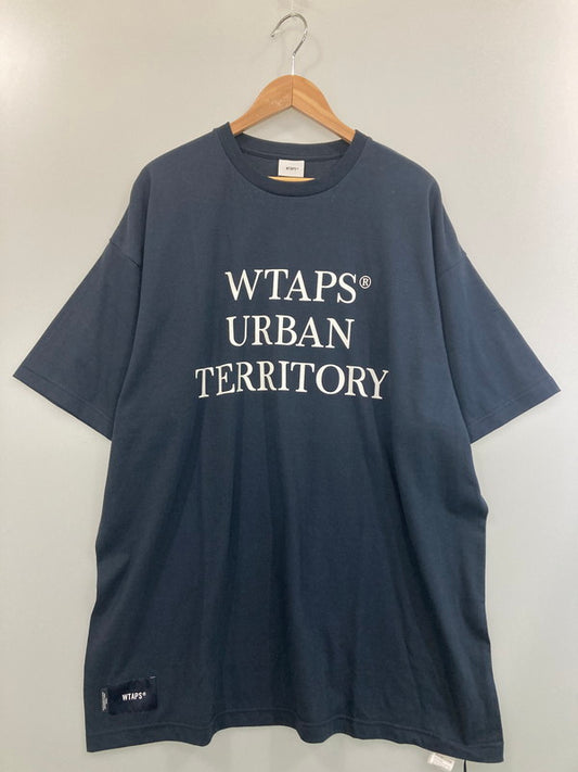 【中古美品】【メンズ】 WTAPS ダブルタップス WUT SS COTTON241ATDT-STM08S 24SS ショートスリーブ コットン Tシャツ 半袖Tシャツ トップス 142-240819-yn-07-min サイズ：04 カラー：ネイビー 万代Net店