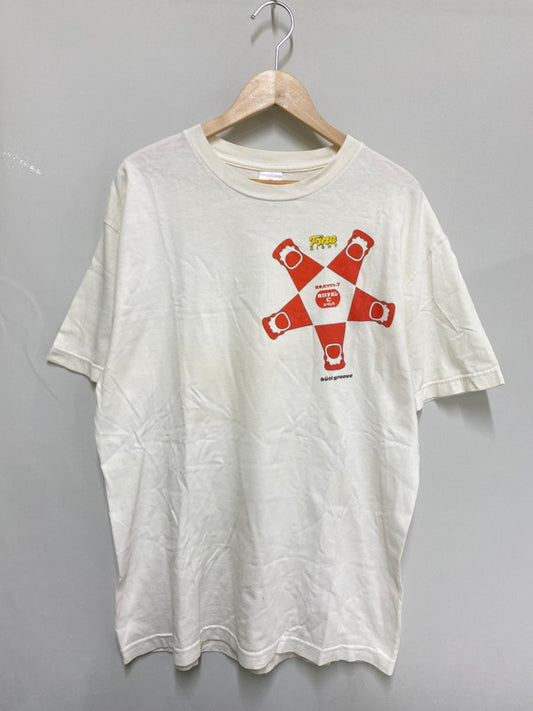 【現状渡し品】【メンズ】  AAA トリプルエー BUTI GROOVE オロナミンC PRINT TEE プリント Tシャツ トップス 146-250121-ks-22-min サイズ：L カラー：ホワイト 万代Net店