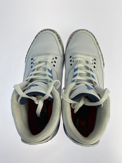 【中古品】【メンズ】 NIKE ナイキ CT8532-104 AIR JORDAN 3 RETRO UNC (2020) エアジョーダン 3 レトロ スニーカー シューズ 靴 160-240823-me-03-min サイズ：27.0cm カラー：WHITE/VALOR BLUE-TECH GREY 万代Net店