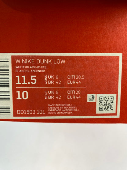 【LIFTる。景品】【中古品】【メンズ】 NIKE ナイキ WMNS DUNK LOW DD1503-101 ウィメンズ ダンク ロー スニーカー 靴 160-240822-yn-11-min サイズ：28.5cm US11.5 カラー：WHITE/BLACK‐WHITE 万代Net店