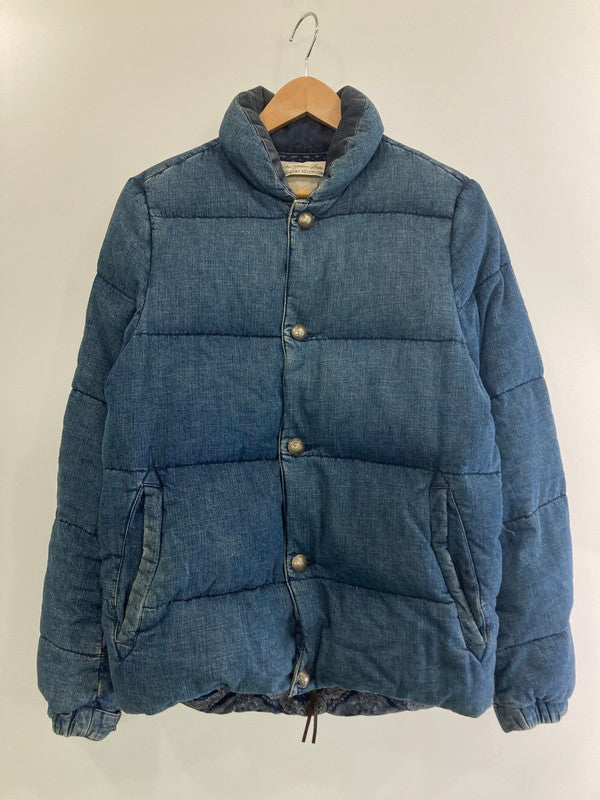 【中古品】【メンズ】 REMI RELIEF レミレリーフ B'2ND別注 ナチュラル加工 デニム ダウン ジャケット アウター 140-240821-jt-01-min サイズ：S カラー：インディゴ 万代Net店