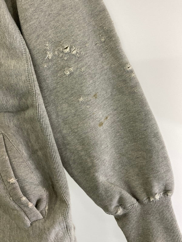 【現状渡し品】【メンズ】  VINTAGE ヴィンテージ USA製 脇下ガゼット 80-90S SOLID RAGLAN SWEAT CARDIGAN ソリッド ラグラン スウェット カーディガン メンズトップス 146-240822-em-13-min サイズ：L カラー：グレー 万代Net店