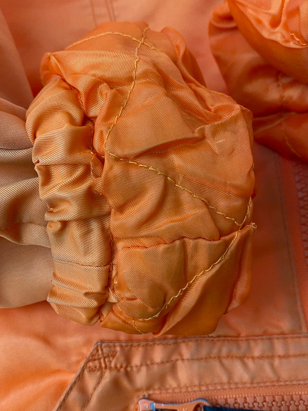 【中古品】【レディース】 HARLEY DAVIDSON ハーレーダビッドソン NYLON ANORAK PARKA ナイロンアノラックパーカー 173-240831-ks-19-min サイズ：100 カラー：オレンジ 万代Net店