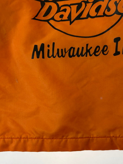 【中古品】【レディース】 HARLEY DAVIDSON ハーレーダビッドソン NYLON ANORAK PARKA ナイロンアノラックパーカー 173-240831-ks-19-min サイズ：100 カラー：オレンジ 万代Net店