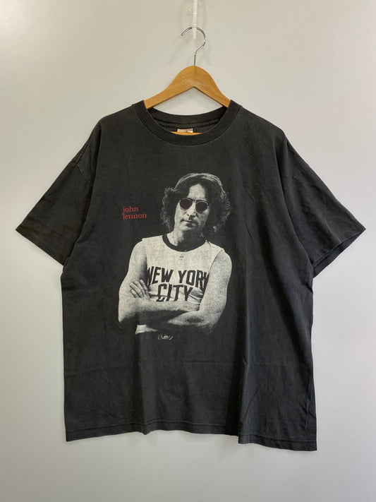 【現状渡し品】【メンズ】  JOHN LENNON ジョンレノン 90’S NEW YORK CITY TEE 半袖Tシャツ 146-250121-AS-31-min サイズ：XL カラー：グレー系 万代Net店