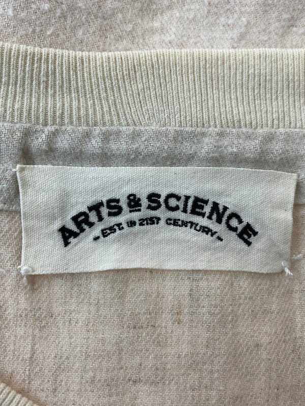 【中古品】【メンズ】 ARTS&SCIENCE アーツアンドサイエンス COTTON SHIRT コットン リネン OX オックス ポケット オーバーシャツ トップス 140-240824-ks-29-min サイズ：3 カラー：ホワイト系 万代Net店