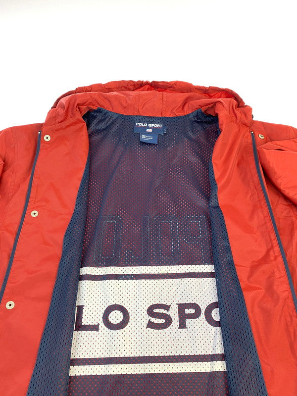 【中古品】【メンズ】 POLO SPORTS ポロスポーツ ZIP UP HOODED JACKET ジップアップ フーデッド ジャケット アウター 146-240827-yn-08-min サイズ：L カラー：レッド系 万代Net店