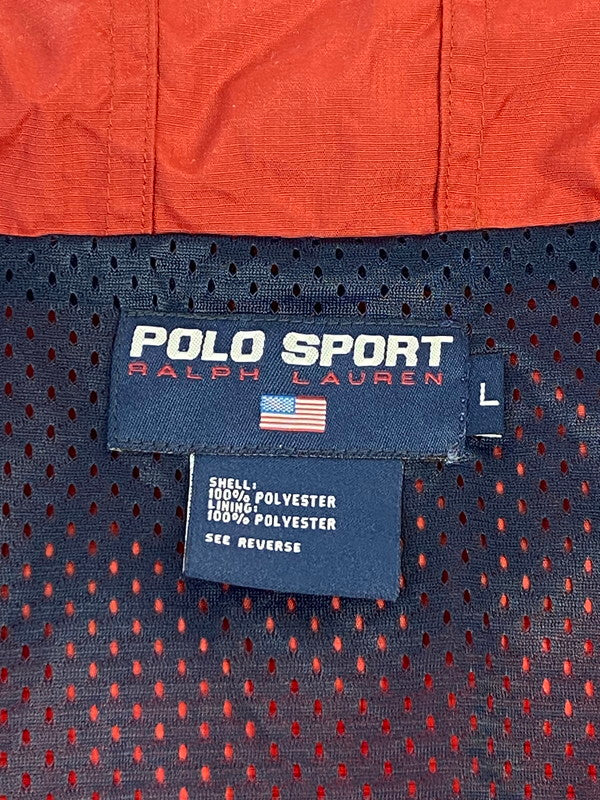 【中古品】【メンズ】 POLO SPORTS ポロスポーツ ZIP UP HOODED JACKET ジップアップ フーデッド ジャケット アウター 146-240827-yn-08-min サイズ：L カラー：レッド系 万代Net店