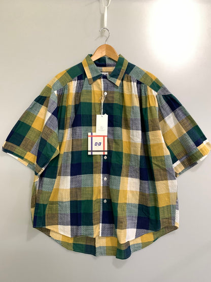 【中古美品】【メンズ】  AIE × BEAUTY＆YOUTH 22SS PAINTER SHIRT S/S YELLOW エーアイイー ビューティーアンドユース ショートスリーブ ペインターシャツ 半袖シャツ トップス 140-240828-yn-06-min サイズ：M カラー：YELLOW 万代Net店