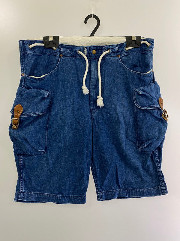 【中古品】【メンズ】 orSlow オアスロウ DENIM CARGO SHORTS デニムカーゴショーツ ズボン ボトムス 151-240829-ma-03-min サイズ：3 カラー：インディゴ 万代Net店